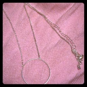 Silver circle necklace very trendy